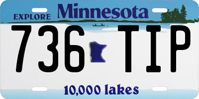 MN license plate 736TIP