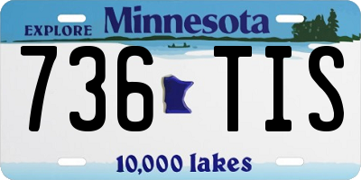 MN license plate 736TIS