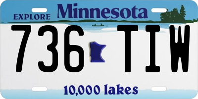 MN license plate 736TIW