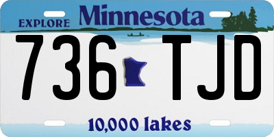 MN license plate 736TJD
