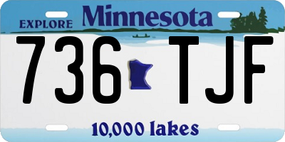 MN license plate 736TJF