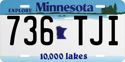 MN license plate 736TJI