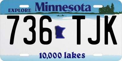 MN license plate 736TJK