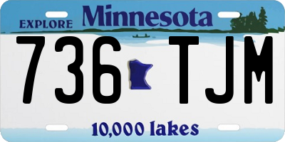 MN license plate 736TJM