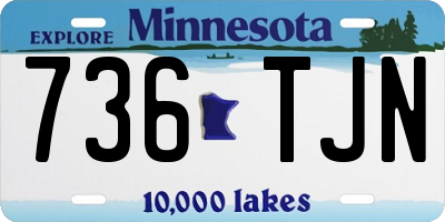 MN license plate 736TJN