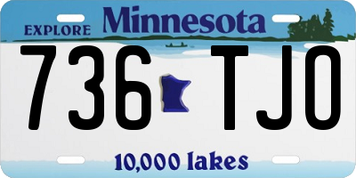 MN license plate 736TJO
