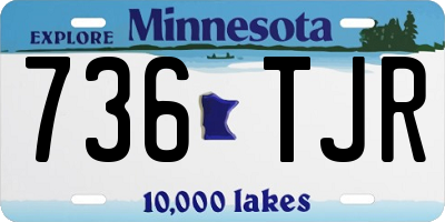 MN license plate 736TJR