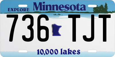 MN license plate 736TJT
