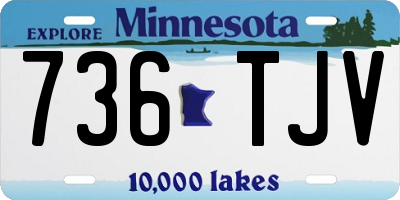 MN license plate 736TJV