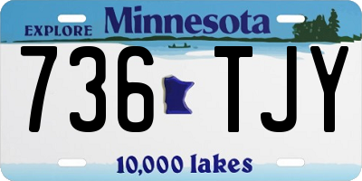 MN license plate 736TJY