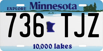 MN license plate 736TJZ