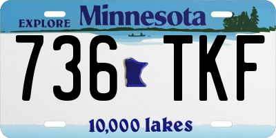 MN license plate 736TKF