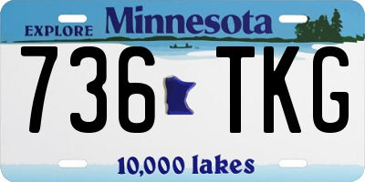 MN license plate 736TKG