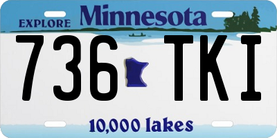 MN license plate 736TKI
