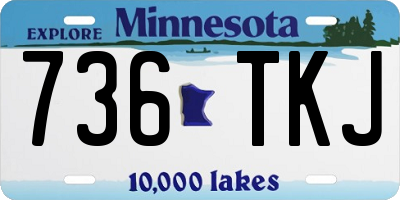 MN license plate 736TKJ