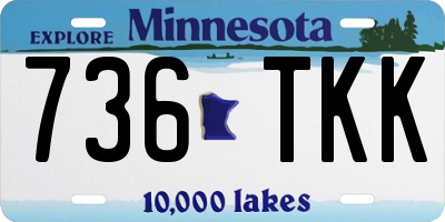 MN license plate 736TKK