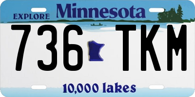 MN license plate 736TKM