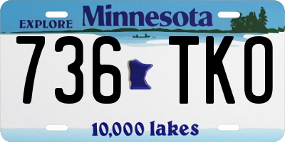MN license plate 736TKO