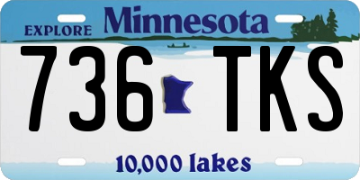 MN license plate 736TKS