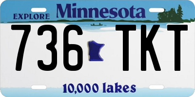 MN license plate 736TKT