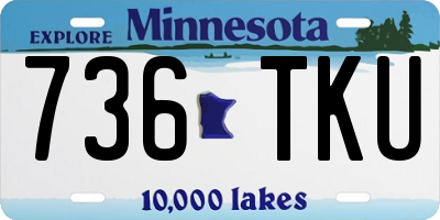 MN license plate 736TKU