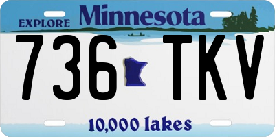MN license plate 736TKV
