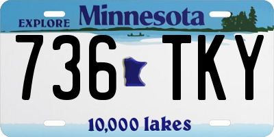 MN license plate 736TKY