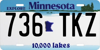 MN license plate 736TKZ