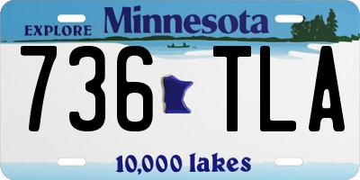 MN license plate 736TLA