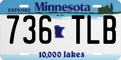MN license plate 736TLB