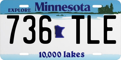 MN license plate 736TLE