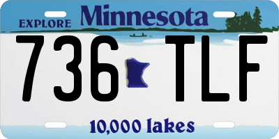 MN license plate 736TLF