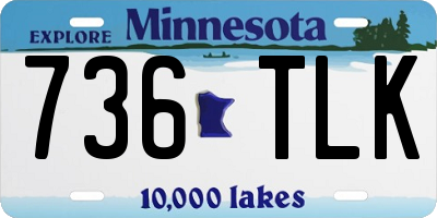 MN license plate 736TLK