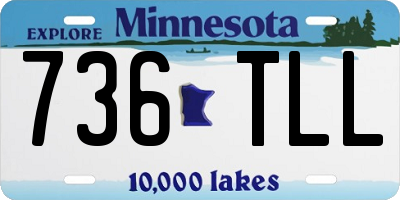 MN license plate 736TLL