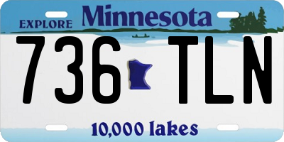 MN license plate 736TLN