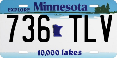 MN license plate 736TLV