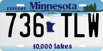 MN license plate 736TLW