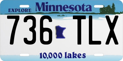 MN license plate 736TLX