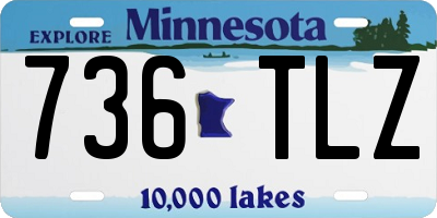 MN license plate 736TLZ