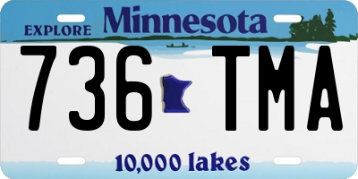 MN license plate 736TMA