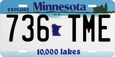 MN license plate 736TME