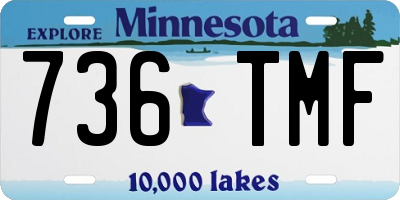 MN license plate 736TMF