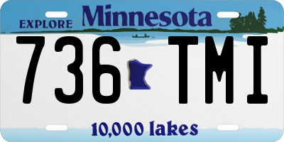 MN license plate 736TMI