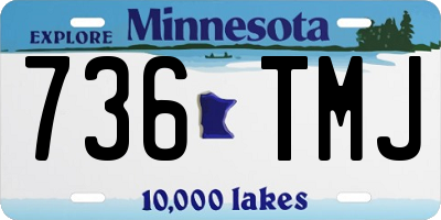 MN license plate 736TMJ