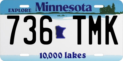MN license plate 736TMK