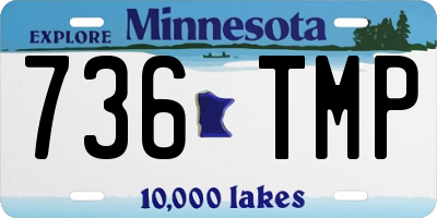 MN license plate 736TMP