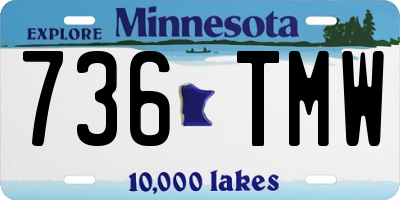 MN license plate 736TMW