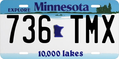 MN license plate 736TMX