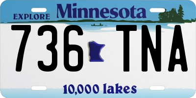 MN license plate 736TNA