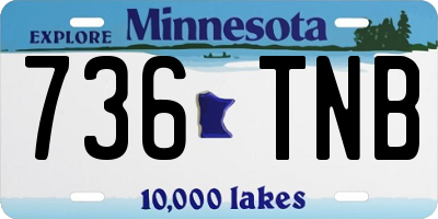 MN license plate 736TNB